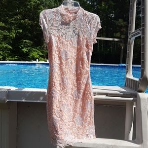 No Boundaries peach lace dress Juniors size 1